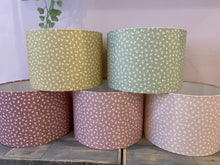 Load image into Gallery viewer, Lampshade - Linen and Rose Ditsy Mauve linen - 30cm drum
