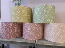 Load image into Gallery viewer, Lampshade - Linen and Rose Ditsy Primrose linen - 30cm drum
