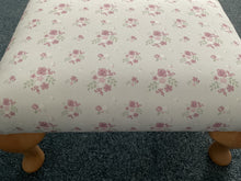 Load image into Gallery viewer, Footstool - Pretty Primrose Damson Vintage