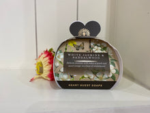 Load image into Gallery viewer, Mini Heart Soaps - English Soap Company - White Jasmine & Sandalwood