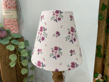 Load image into Gallery viewer, Candle Clip Lampshade - Damson linen - Multi on white
