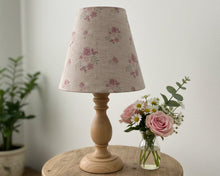 Load image into Gallery viewer, Candle Clip Lampshade - Damson natural linen - Multi