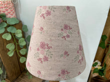 Load image into Gallery viewer, Candle Clip Lampshade - Damson natural linen - Multi