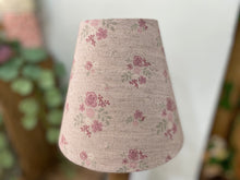 Load image into Gallery viewer, Candle Clip Lampshade - Damson natural linen - Multi