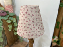 Load image into Gallery viewer, Candle Clip Lampshade - Ditsy natural linen - Pinks