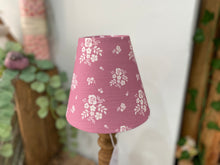 Load image into Gallery viewer, Candle Clip Lampshade - Damson linen - Deep Rose pink