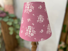 Load image into Gallery viewer, Candle Clip Lampshade - Damson linen - Deep Rose pink