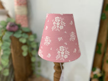 Load image into Gallery viewer, Candle Clip Lampshade - Damson linen - Pale Rose pink
