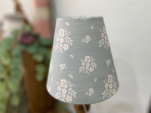 Load image into Gallery viewer, Candle Clip Lampshade - Damson linen - Duck Egg