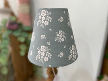 Load image into Gallery viewer, Candle Clip Lampshade - Damson linen - Sea Green