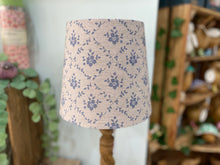 Load image into Gallery viewer, Empire Lampshade - Linen & Rose - Emilia Snow on natural linen - 20cm empire