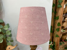 Load image into Gallery viewer, Mini Empire Lampshade - Linen & Rose - Hearts dusky pink - 15cm