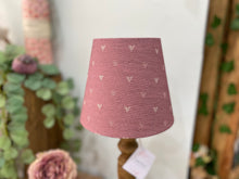 Load image into Gallery viewer, Mini Empire Lampshade - Linen & Rose - Hearts Foxglove - 15cm