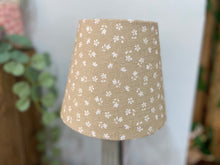 Load image into Gallery viewer, Mini Empire Lampshade - Linen & Rose - Pumpkin Ditsy on white linen - 15cm
