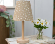 Load image into Gallery viewer, Mini Empire Lampshade - Linen & Rose - Pumpkin Ditsy on white linen - 15cm
