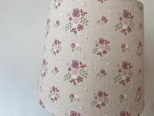 Load image into Gallery viewer, Empire Lampshade - Linen and Rose - Vintage Damson linen - 25cm
