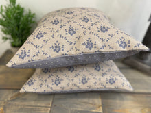 Load image into Gallery viewer, Cushion Cover - Linen and Rose Emilia Denim on Snow- 32cm x 32cm