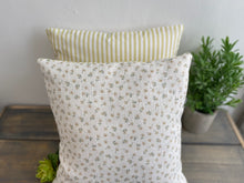 Load image into Gallery viewer, Cushion Cover - Linen and Rose Straw Ditsy multi on white - 32cm x 32cm