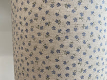 Load image into Gallery viewer, Lampshade - Linen & Rose Ditsy Blue on natural linen - 20cm drum lampshade