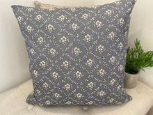 Load image into Gallery viewer, Cushion Cover - Linen and Rose - Emilia Denim on natural linen 45cm