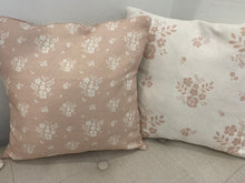Load image into Gallery viewer, Cushion Cover - Linen & Rose Damson Pink on White - 36cm x 36cm