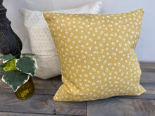 Load image into Gallery viewer, Cushion Cover - Linen and Rose Ditsy Citron - 32cm x 32cm