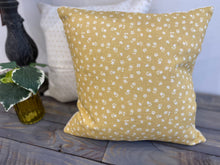 Load image into Gallery viewer, Cushion Cover - Linen and Rose Ditsy Citron - 32cm x 32cm