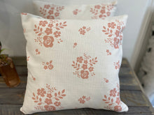 Load image into Gallery viewer, Cushion Cover - Linen & Rose Damson Mid Pink on White - 36cm x 36cm