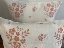 Load image into Gallery viewer, Cushion Cover - Linen & Rose Damson Mid Pink on White - 36cm x 36cm
