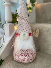 Load image into Gallery viewer, Pretty Peony and Sage linen Gonk- Anastasia base and spot hat