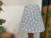 Load image into Gallery viewer, Candle Clip Lampshade - Ditsy linen - Mist