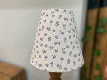 Load image into Gallery viewer, Candle Clip Lampshade - Ditsy linen - Blue multi