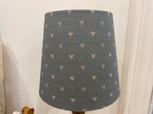 Load image into Gallery viewer, Empire Lampshade - Linen & Rose - Denim Hearts on natural linen - 20cm Empire