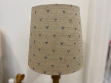 Load image into Gallery viewer, Empire Lampshade - Linen & Rose - Denim Hearts on natural linen - 20cm Empire