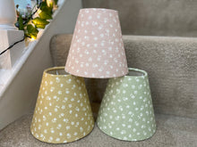 Load image into Gallery viewer, Candle Clip Lampshade - Ditsy linen - Parsnip