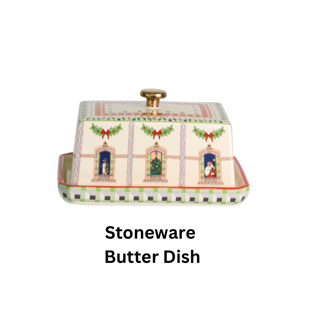 Cath Kidston Christmas Butter Dish Linen and Rose