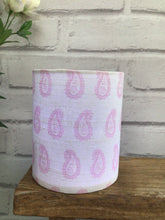 Load image into Gallery viewer, Lantern - Peony and Sage Lola Pink Paisley Linen - Free Gift box