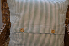 Load image into Gallery viewer, Cushion Cover - Peony and Sage Pretty Rain Sprig on Cream linen - 45cm x 45cm