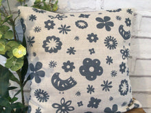 Load image into Gallery viewer, Cushion Cover - Olive and Daisy Freya Linen in Slate Blue - 32cm x 32cm