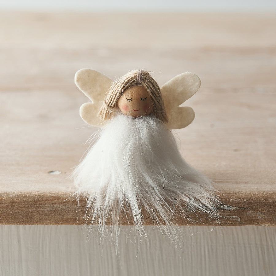 Festive white standing Angel / Fairy ever so cute
