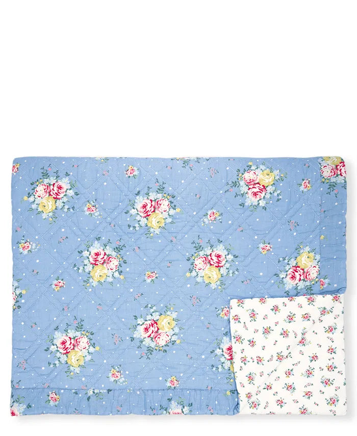 Bed quilted Throw - Laura Blue large 180 x 230cm - Greengate