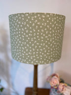 Lampshade - Linen and Rose Ditsy Fog linen - 30cm drum