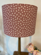 Lampshade - Linen and Rose Ditsy Foxglove linen - 30cm drum