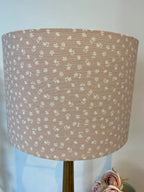 Lampshade - Linen and Rose Ditsy Primrose linen - 30cm drum