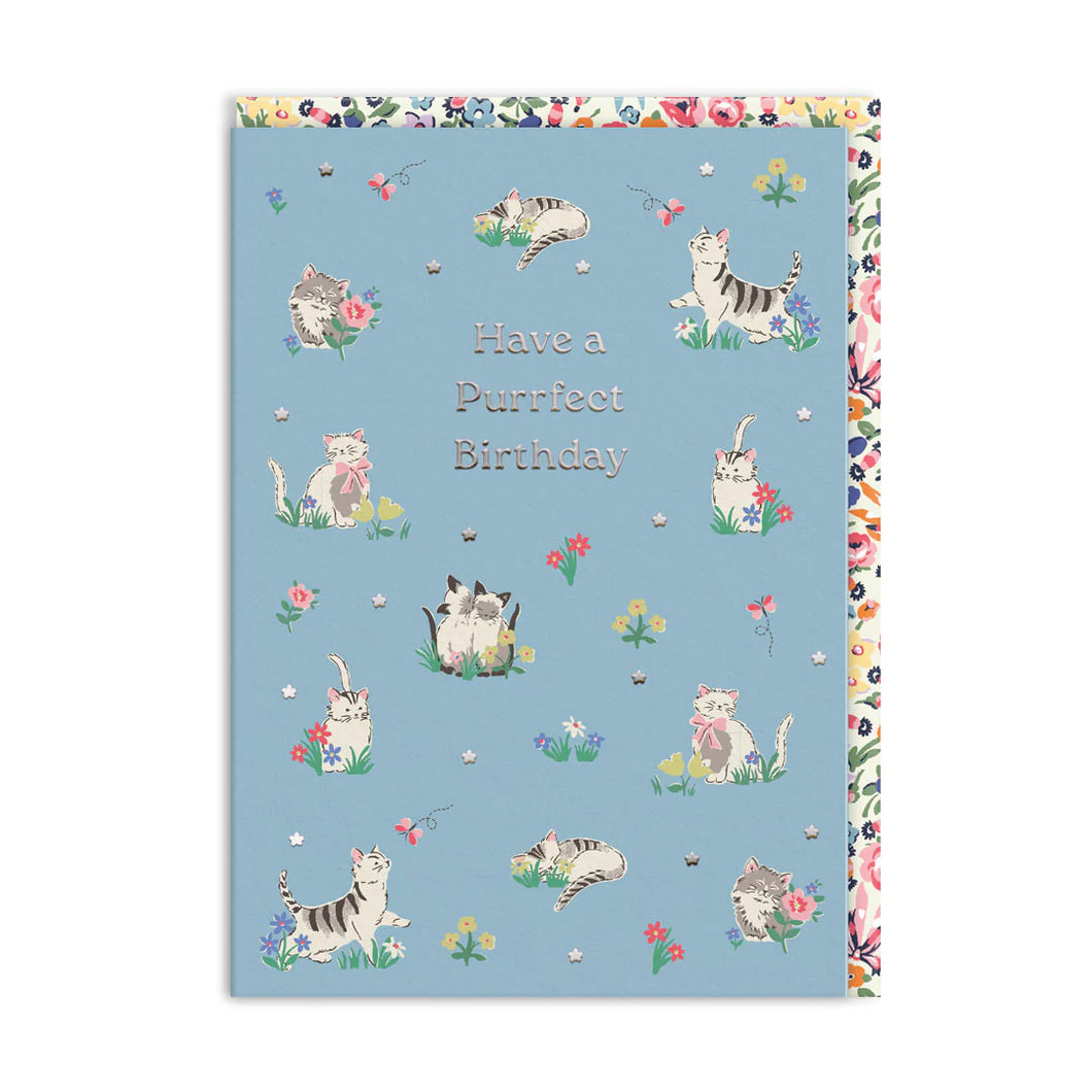 Birthday Card - Cath Kidston -  Happy Birthday - Purrfect Birthday