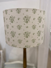 Load image into Gallery viewer, Lampshade - Linen and Rose Damson Fog on white linen - 30cm drum
