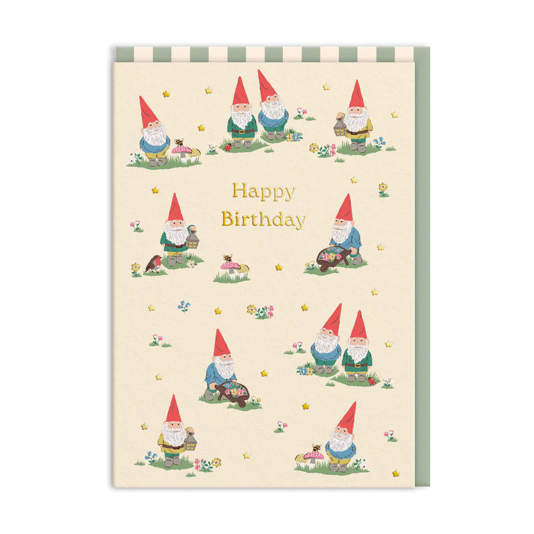 Birthday Card - Cath Kidston -  Happy Birthday - Gnomes