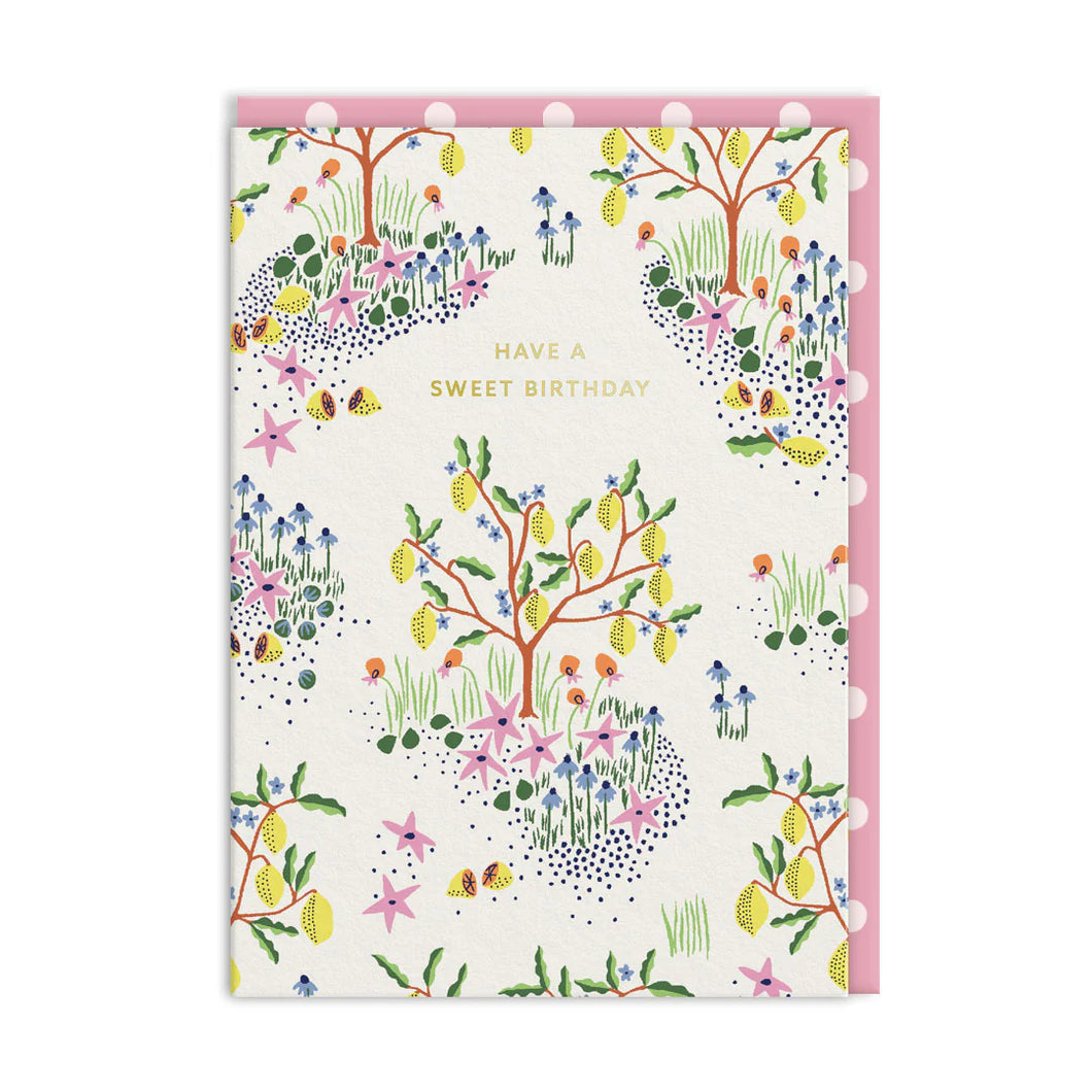 Birthday Card - Cath Kidston -  Have a sweet Birthday - Lemon Tree