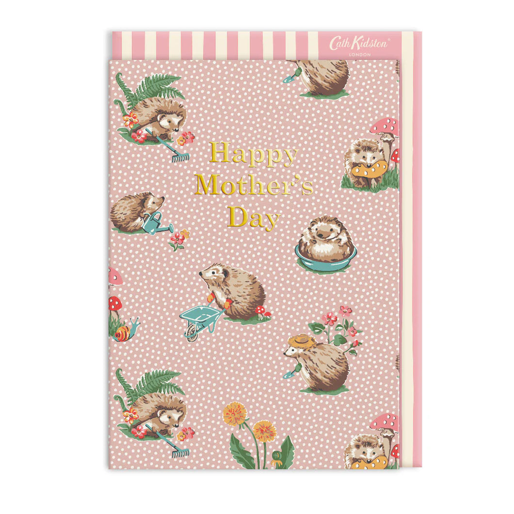 Birthday Card - Cath Kidston -  Happy Mothers Day - Hedgehogs