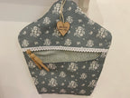 Peg Bag - Linen and Rose Damson Sea green with Sarah Hardaker lining